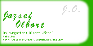 jozsef olbort business card